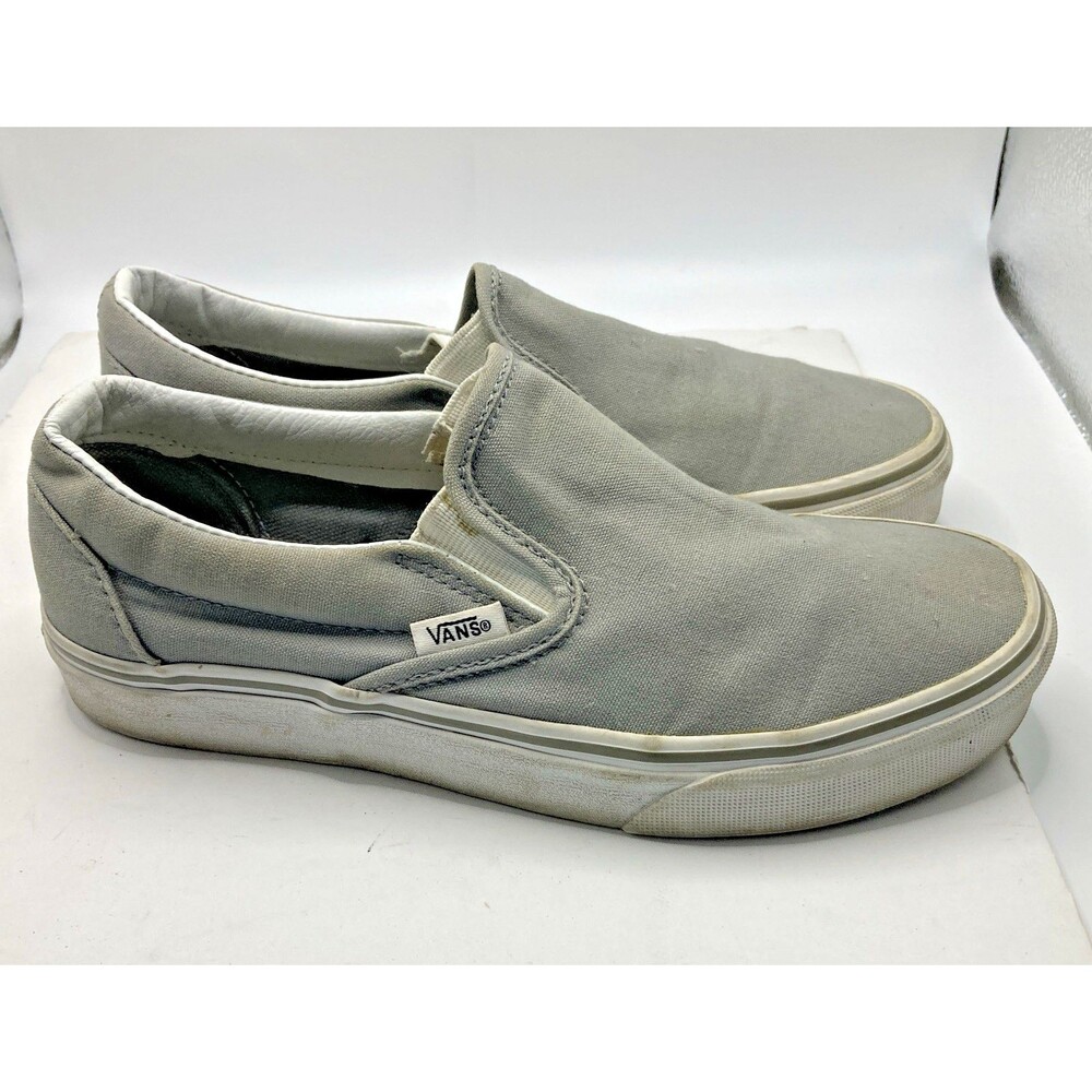 Vans Classic Slip-On's Gray Size Men’s 5 Women's 6.5 Skater Casual Comfortable